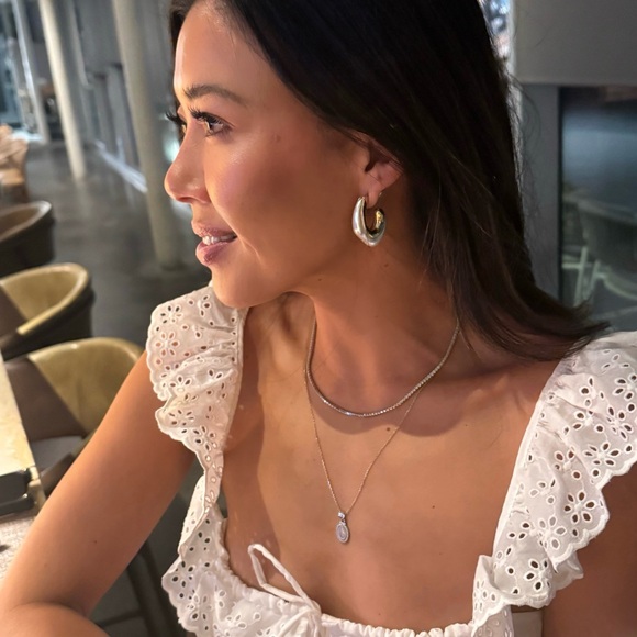 Anthro 2-in-1 Convertible Pearl Hoops - Picture 5 of 8